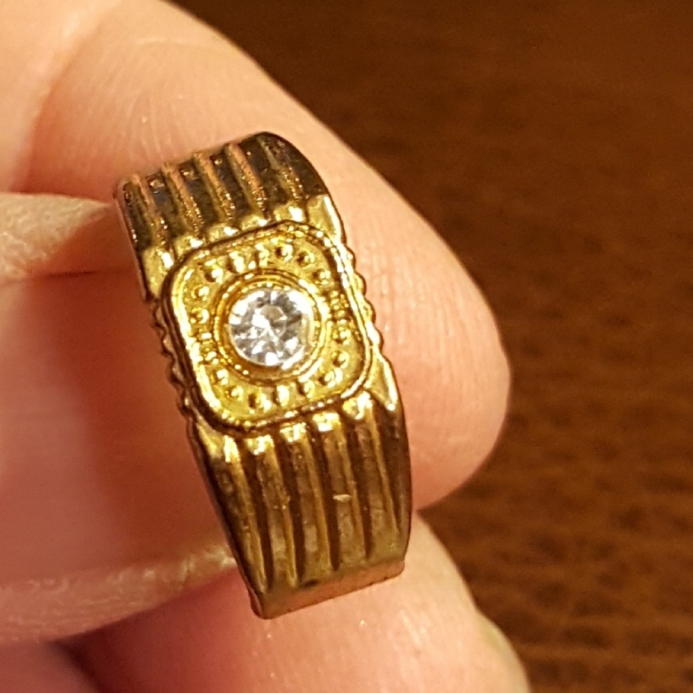 Men's Gold Pinkie Ring Sz7 Or Womens